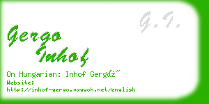 gergo inhof business card